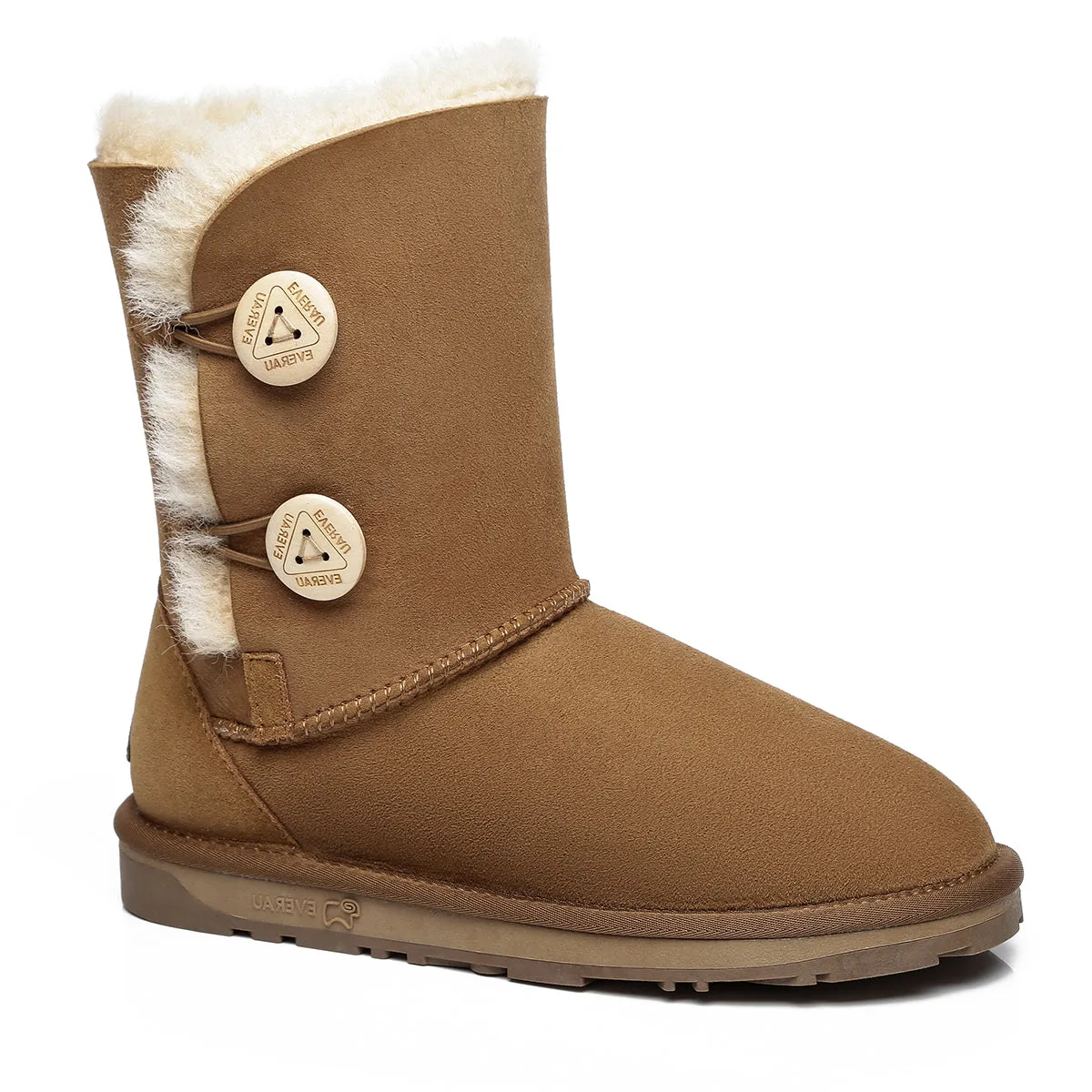 Short Twin Button Women Boots