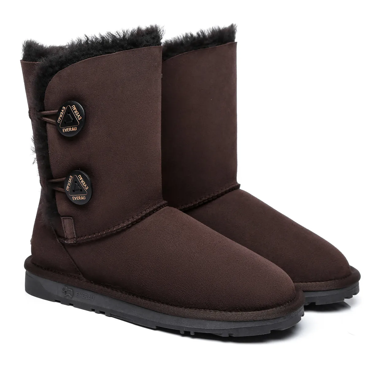 Short Twin Button Women Boots