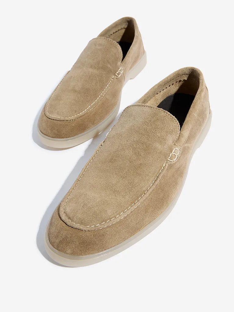 SOLEPLAY Beige Suede Leather Loafers