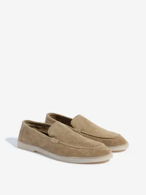 SOLEPLAY Beige Suede Leather Loafers