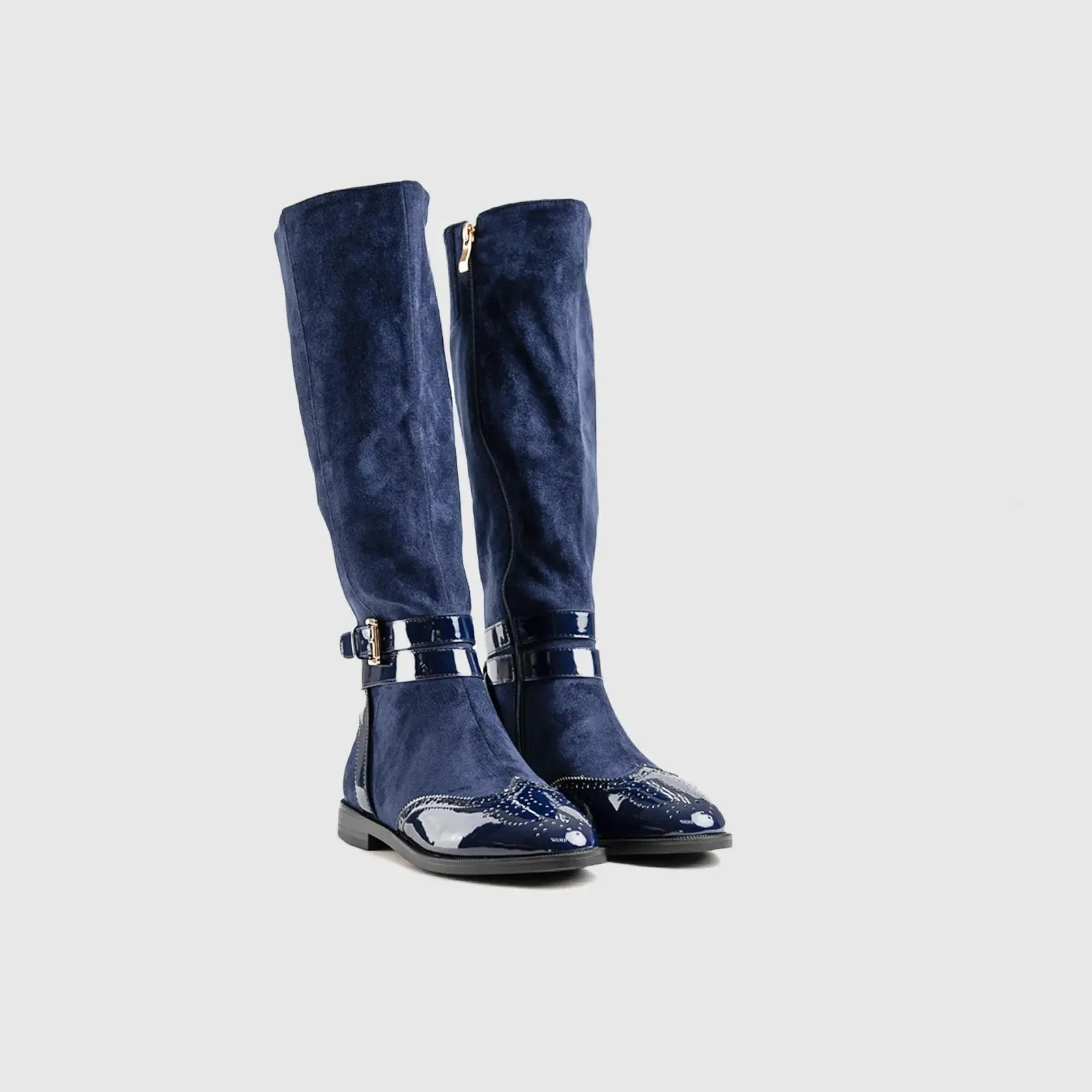 Statement Rider Boot Navy Car030