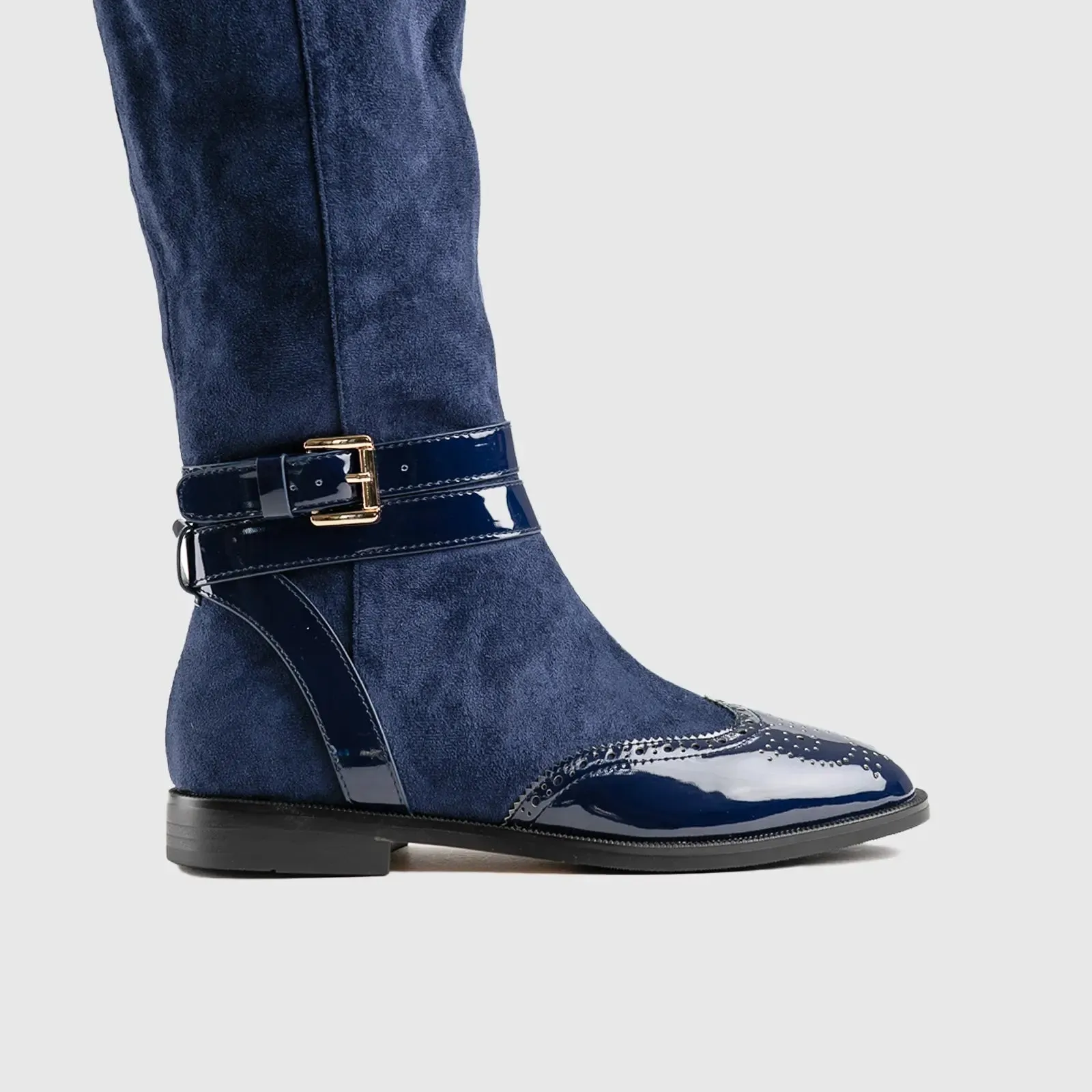 Statement Rider Boot Navy Car030
