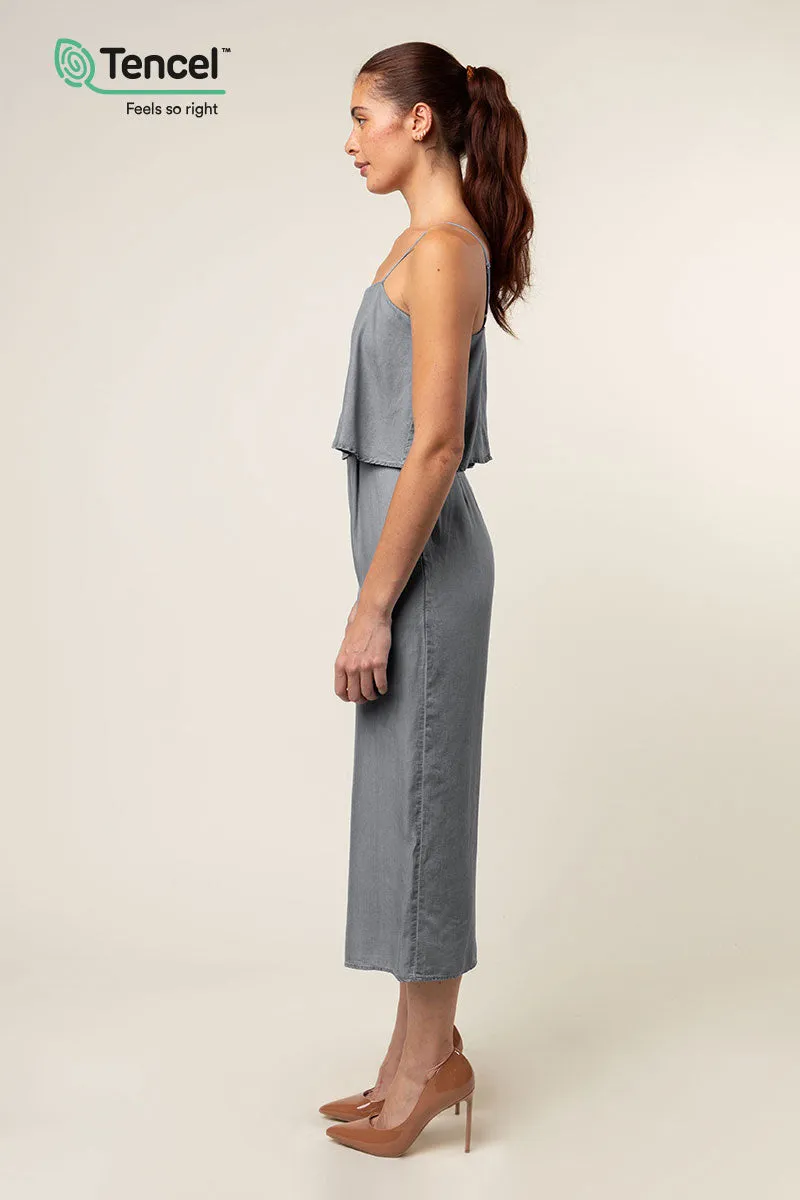 Strappy Layered Culotte Tencel™ Jumpsuit