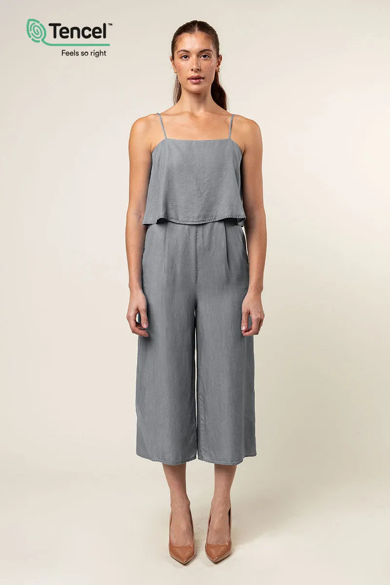 Strappy Layered Culotte Tencel™ Jumpsuit