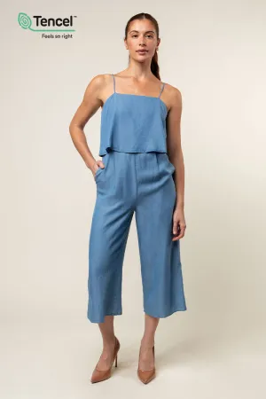 Strappy Layered Culotte Tencel™ Jumpsuit