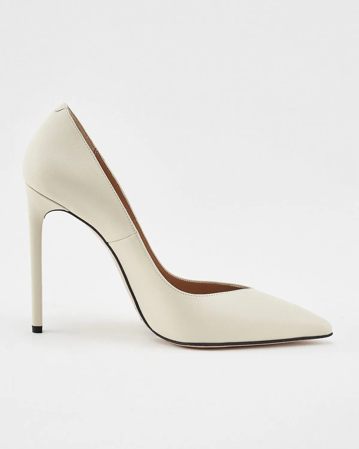 Tabitha Matt White V Cut High Heels
