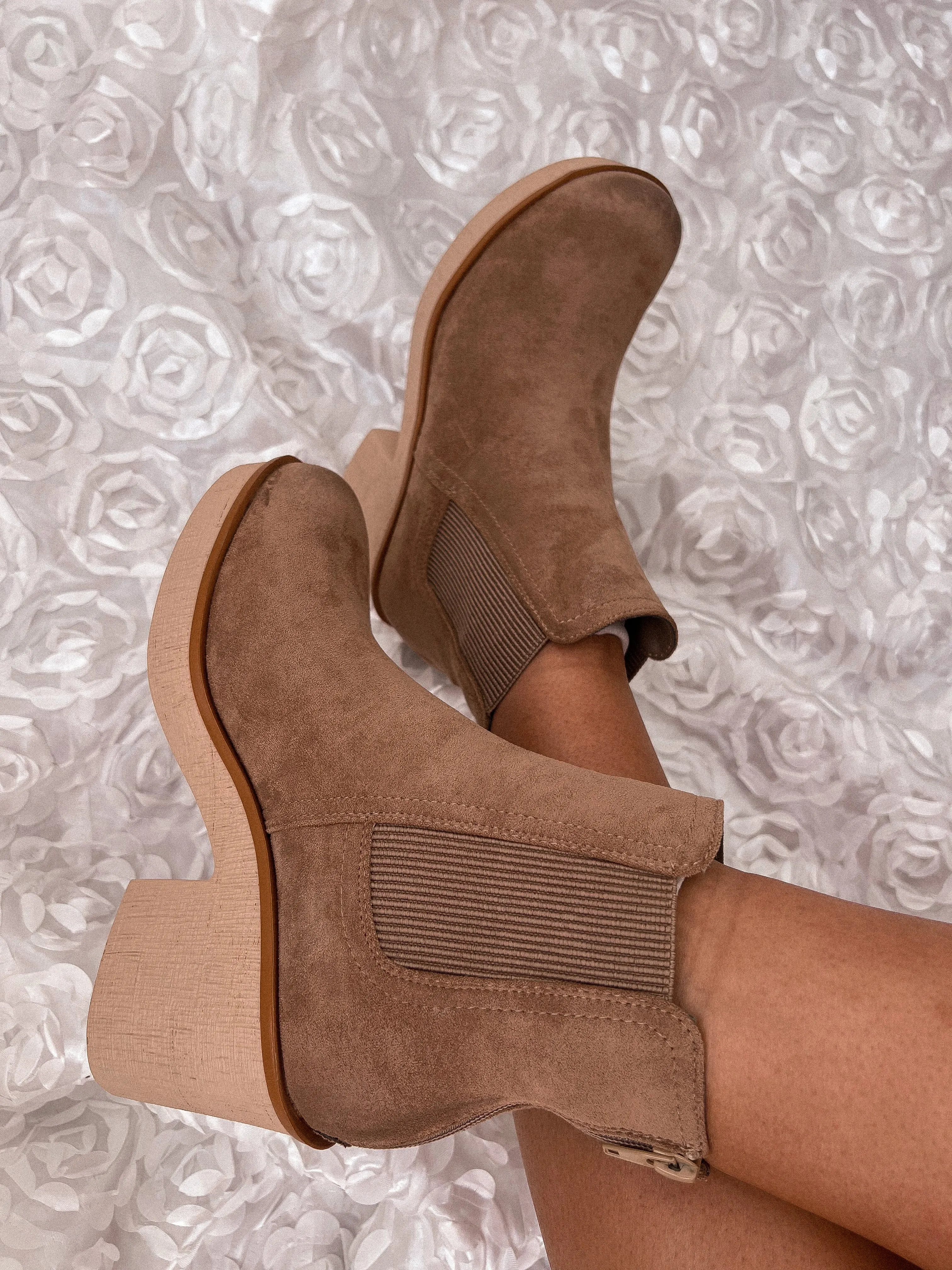 take me with you booties *TAUPE*
