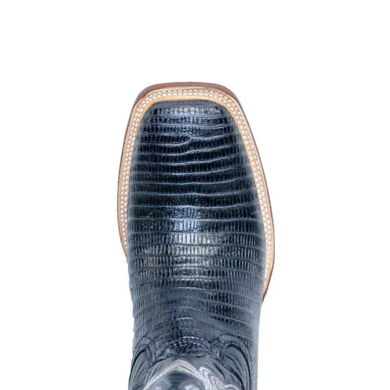 TANNER MARK MEN’S Lizard Black Print Western Boots