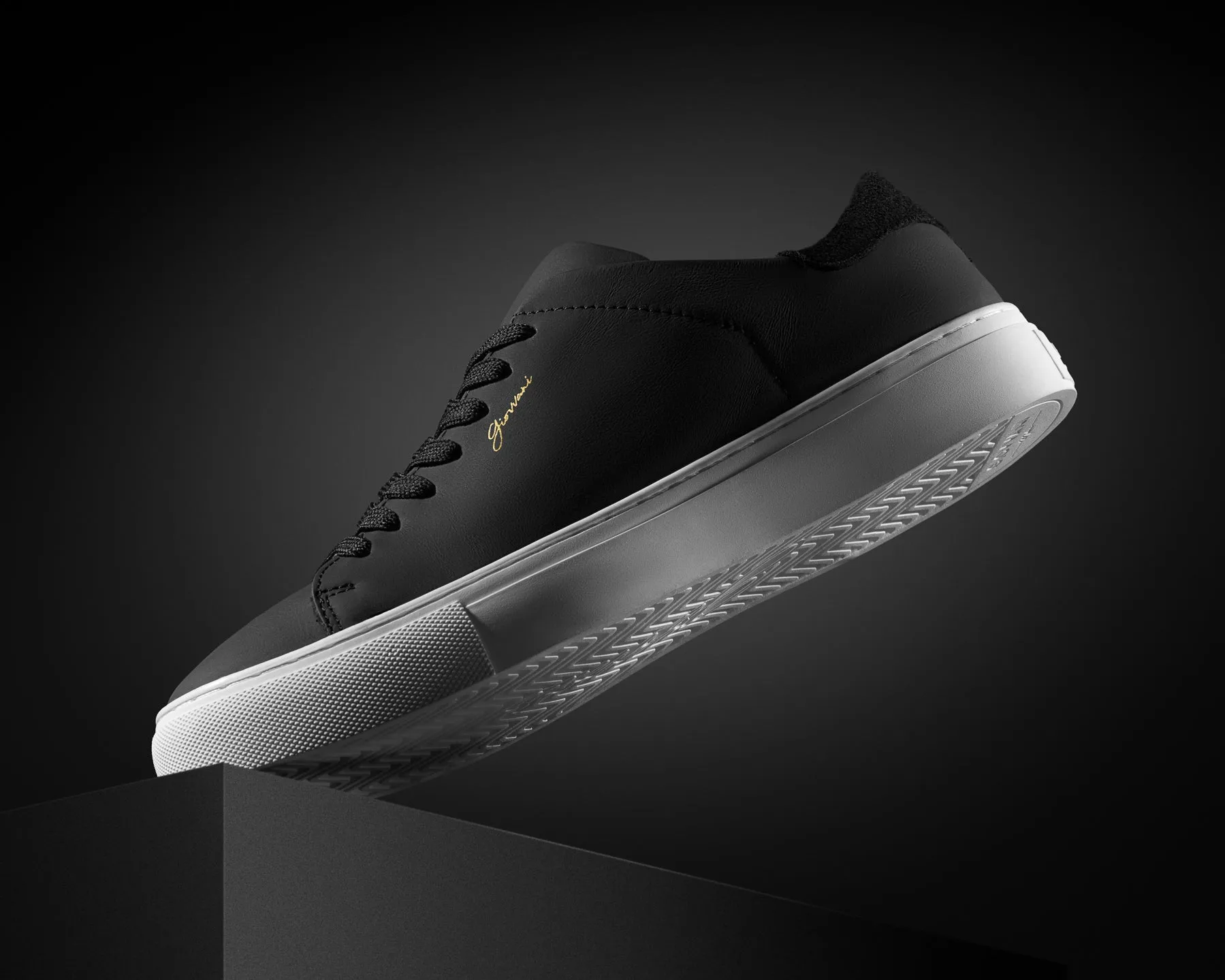 The Lorenzo - Black Leather / White Sole