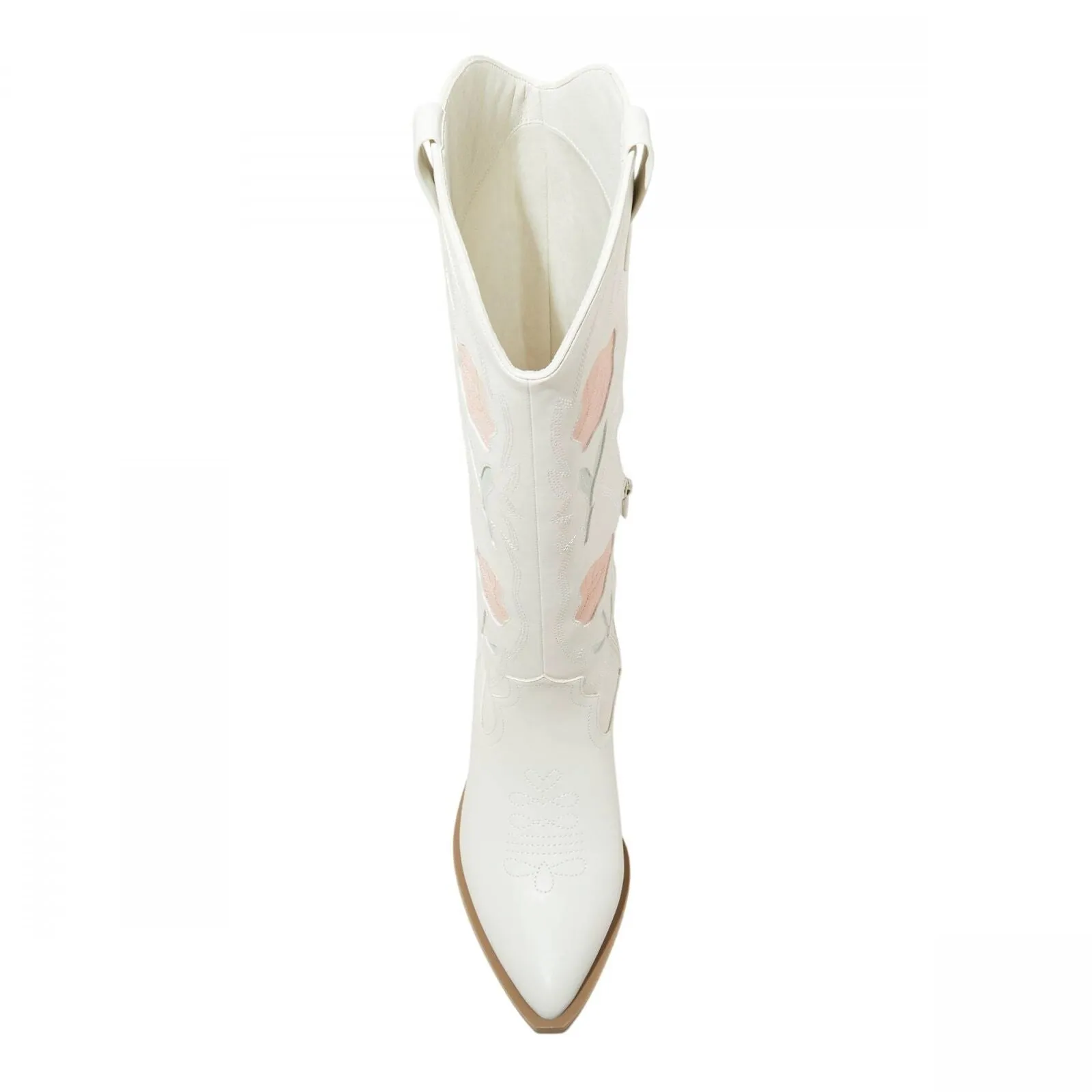 Universal Thread Womens Dixie Bone Floral Western Cowboy Boots Off White 6M