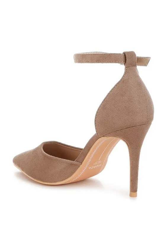 Ushra Microfiber Stilettos – Pointed Toe, 3.5-Inch Heel, Sophisticated Style