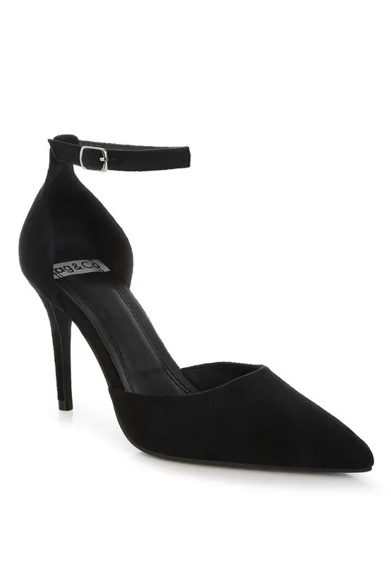 Ushra Microfiber Stilettos – Pointed Toe, 3.5-Inch Heel, Sophisticated Style
