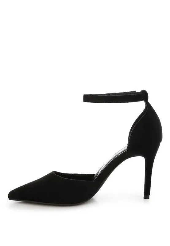 Ushra Microfiber Stilettos – Pointed Toe, 3.5-Inch Heel, Sophisticated Style