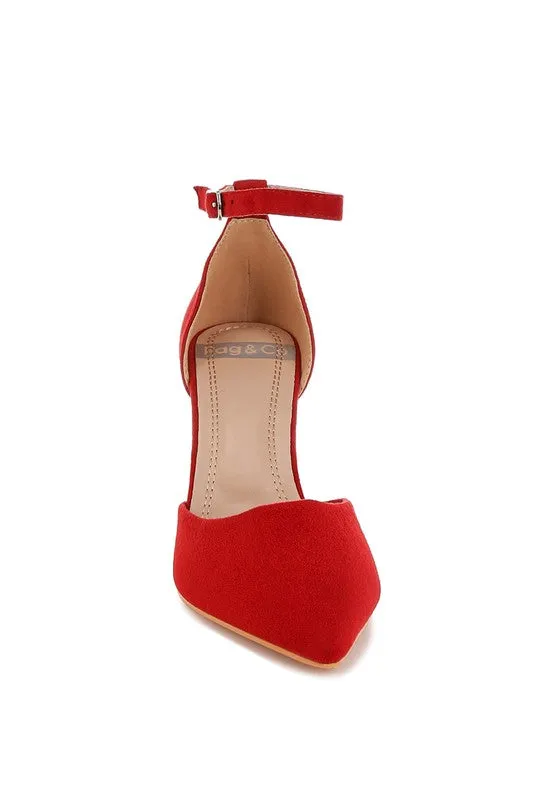 Ushra Microfiber Stilettos – Pointed Toe, 3.5-Inch Heel, Sophisticated Style