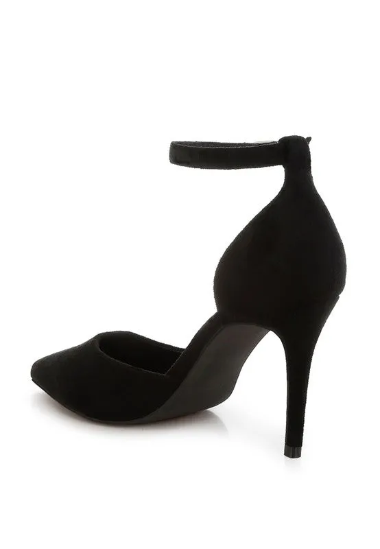 Ushra Microfiber Stilettos – Pointed Toe, 3.5-Inch Heel, Sophisticated Style