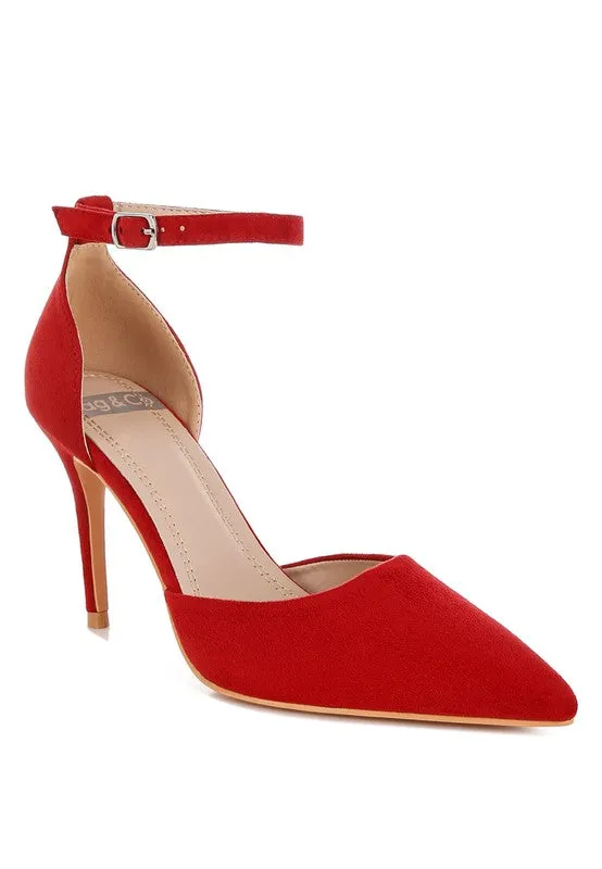 Ushra Microfiber Stilettos – Pointed Toe, 3.5-Inch Heel, Sophisticated Style