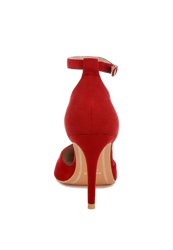 Ushra Microfiber Stilettos – Pointed Toe, 3.5-Inch Heel, Sophisticated Style