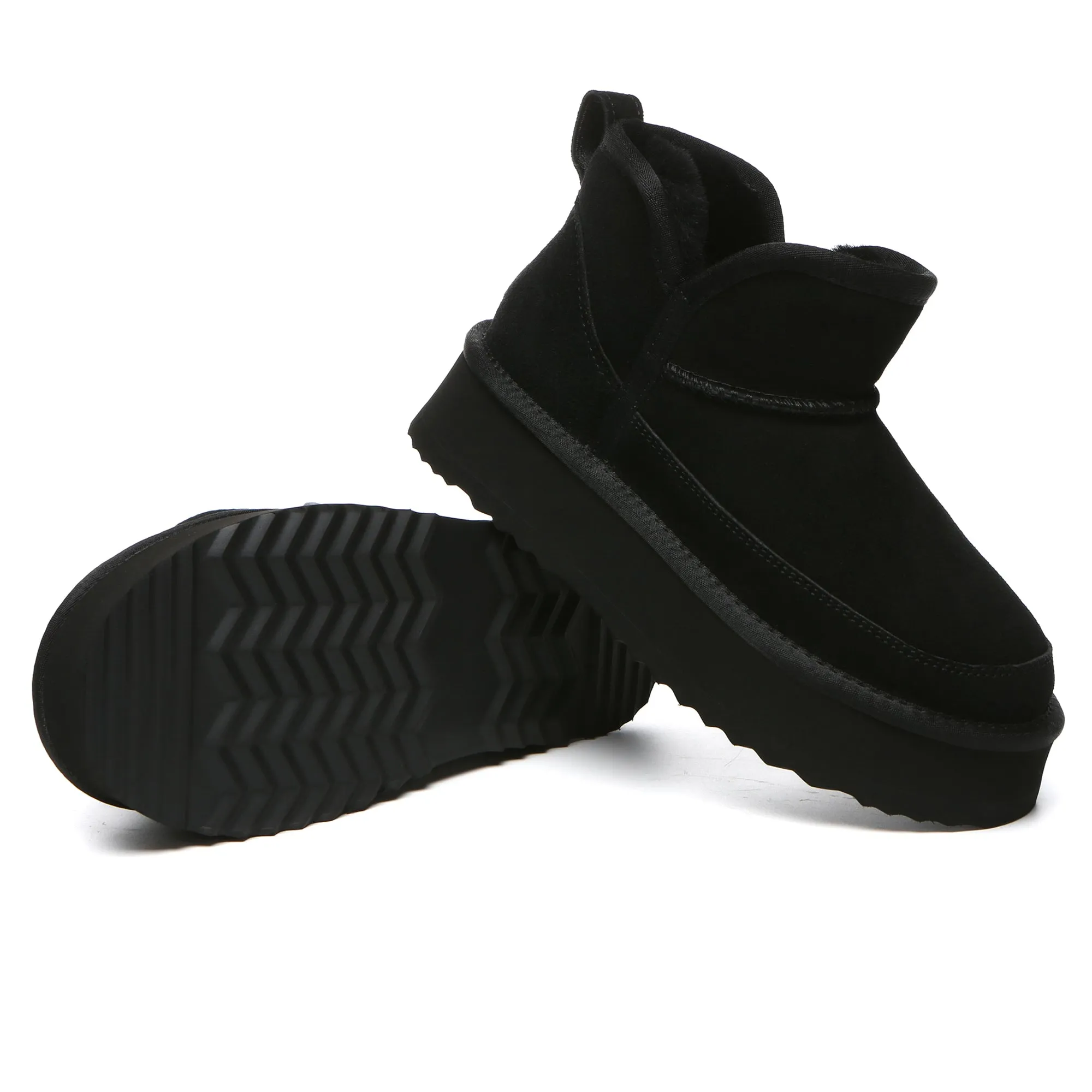 V Ankle Ultra Mini Platform Boots
