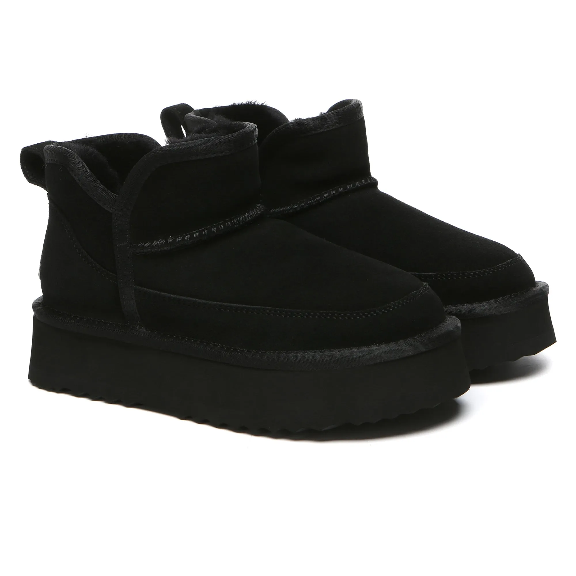 V Ankle Ultra Mini Platform Boots