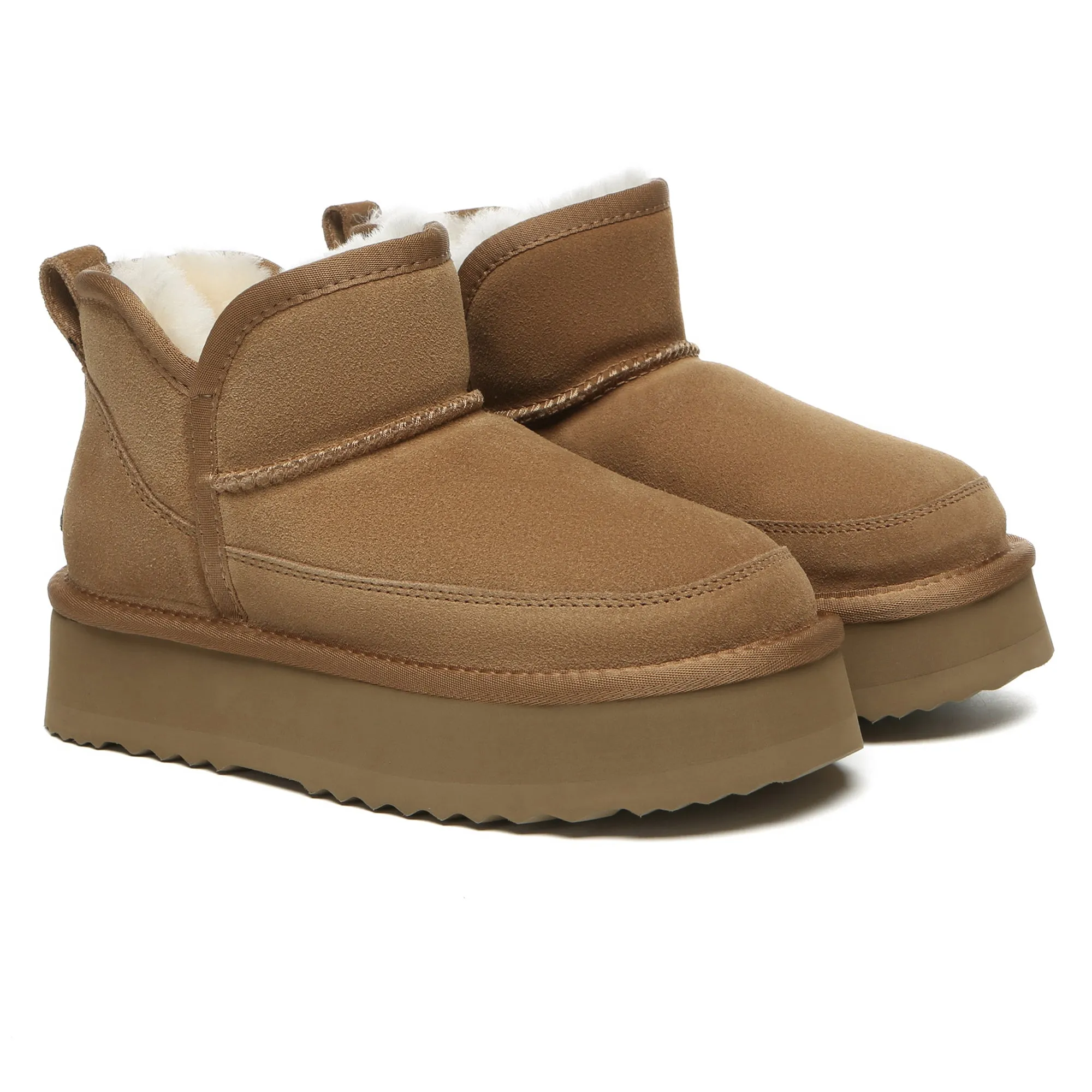 V Ankle Ultra Mini Platform Boots