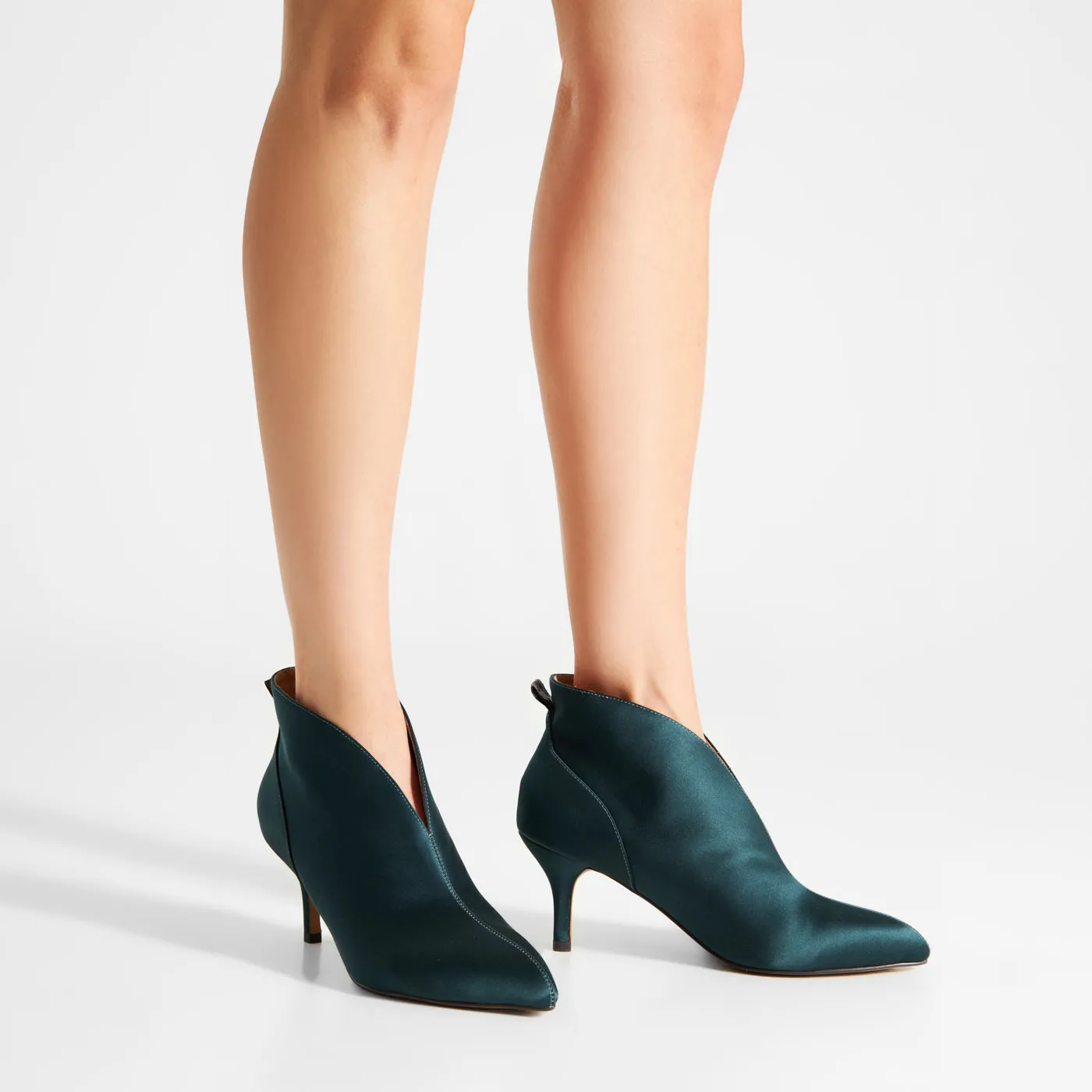 Valentine Low Cut Satin - Dark Forest