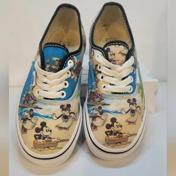 Vans x Disney Aloha Mickey Mouse Hawaii Sneakers Size 2.5