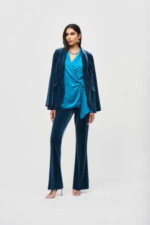 Velvet Flared Pull-On Pants 234289F24