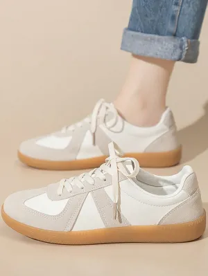 Versatile Women's Waterproof Retro Sneakers - Comfortable Low-Top Casual