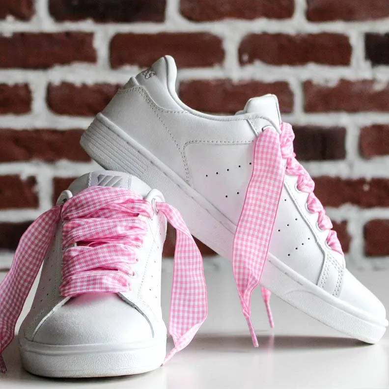 Vichy pattern laces - Pink