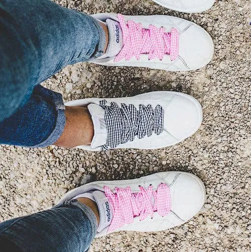 Vichy pattern laces - Pink