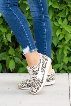 Vintage 2 Star Sneakers Cream Leopard