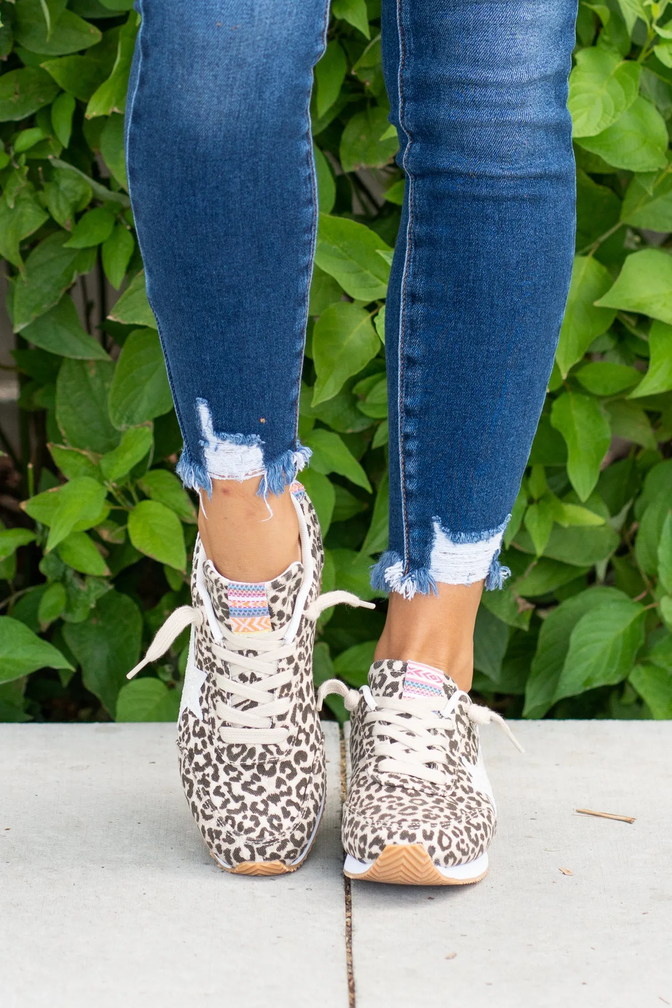 Vintage 2 Star Sneakers Cream Leopard