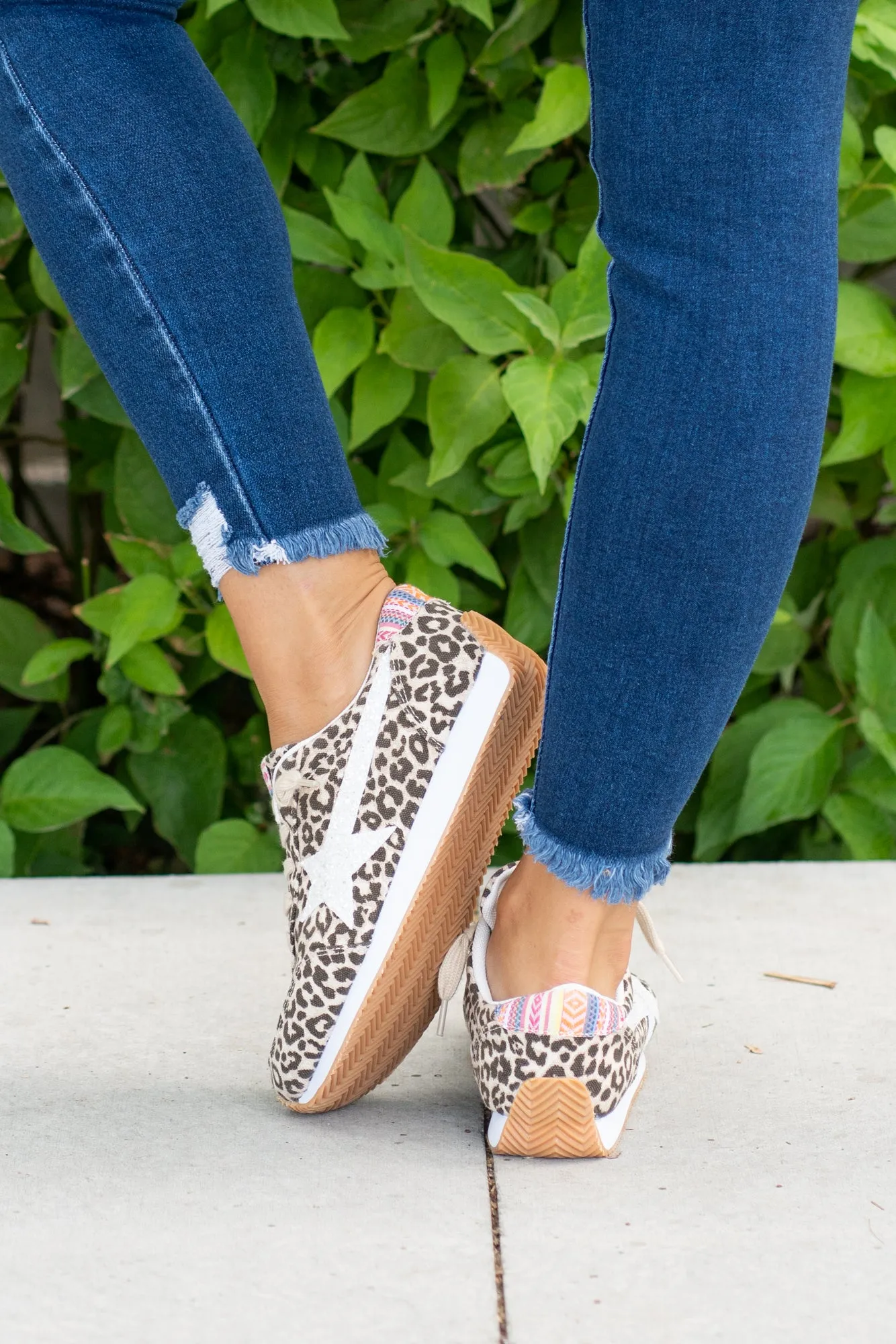 Vintage 2 Star Sneakers Cream Leopard
