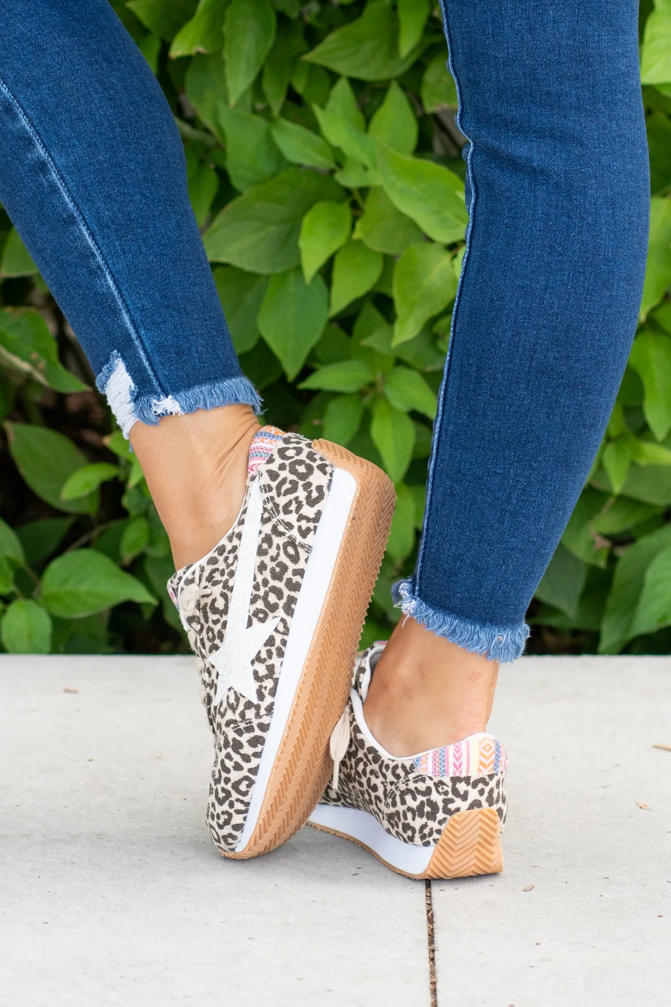 Vintage 2 Star Sneakers Cream Leopard