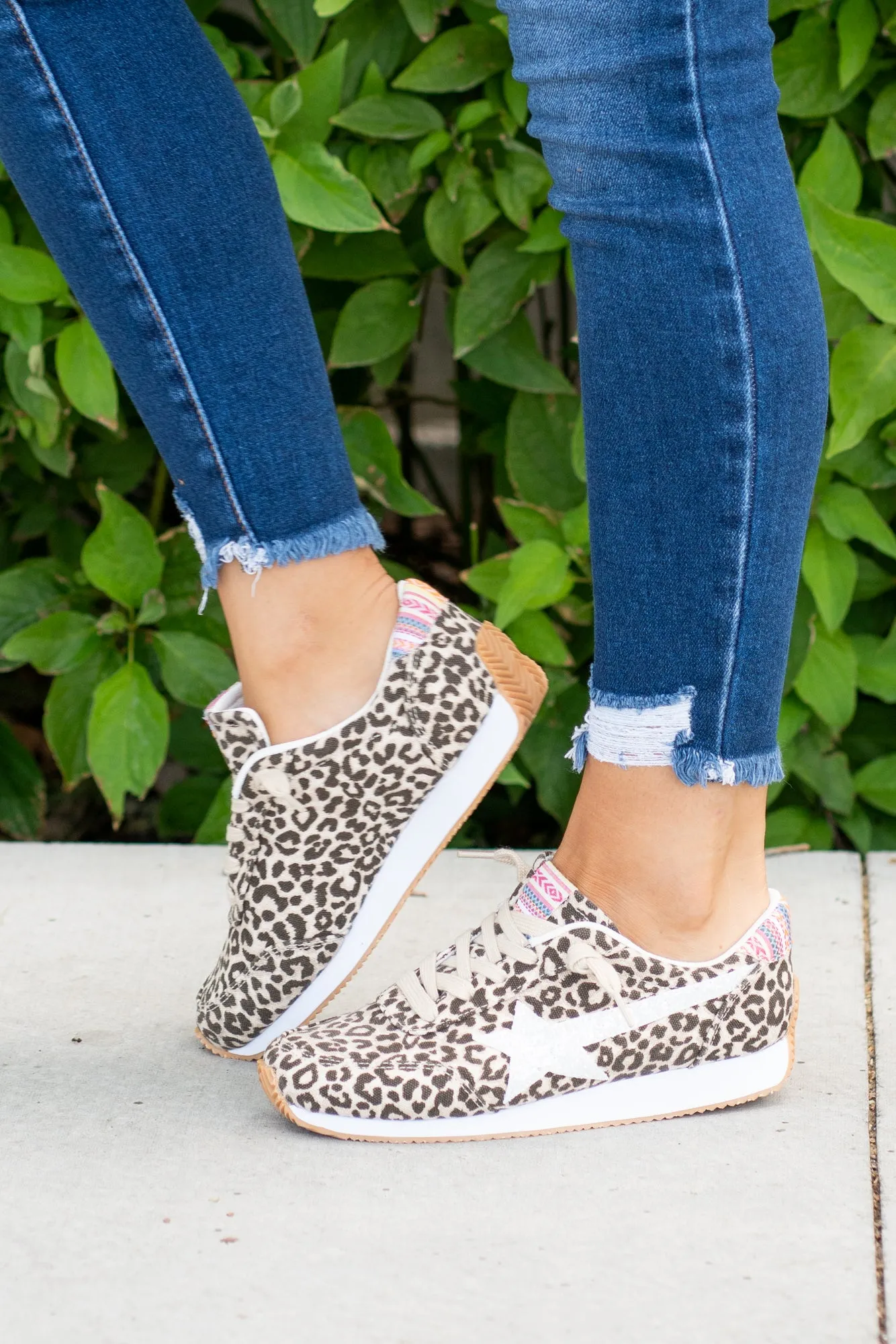 Vintage 2 Star Sneakers Cream Leopard
