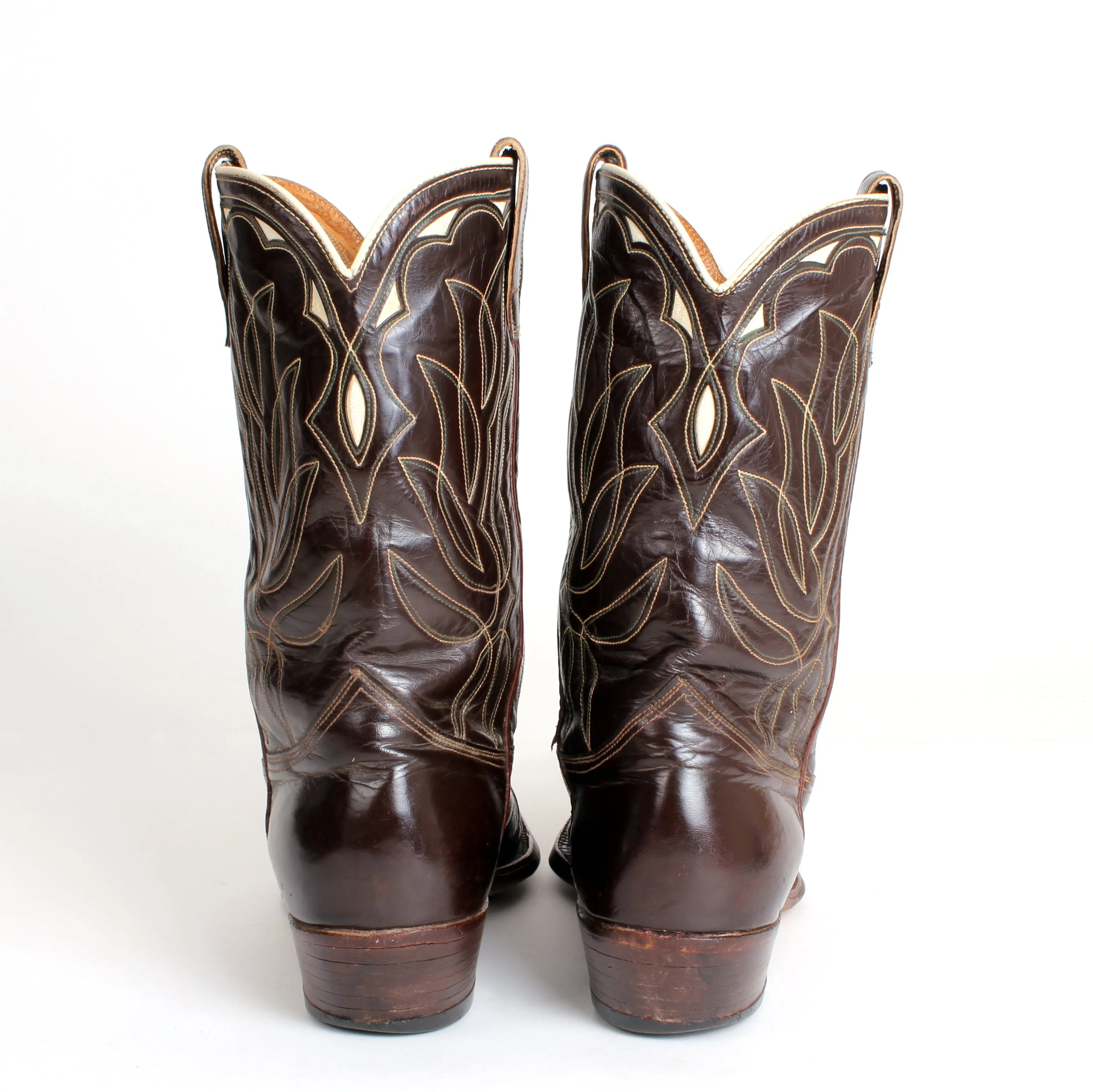 Vintage Men's Cowboy Boots Brown sz 11-1/2B