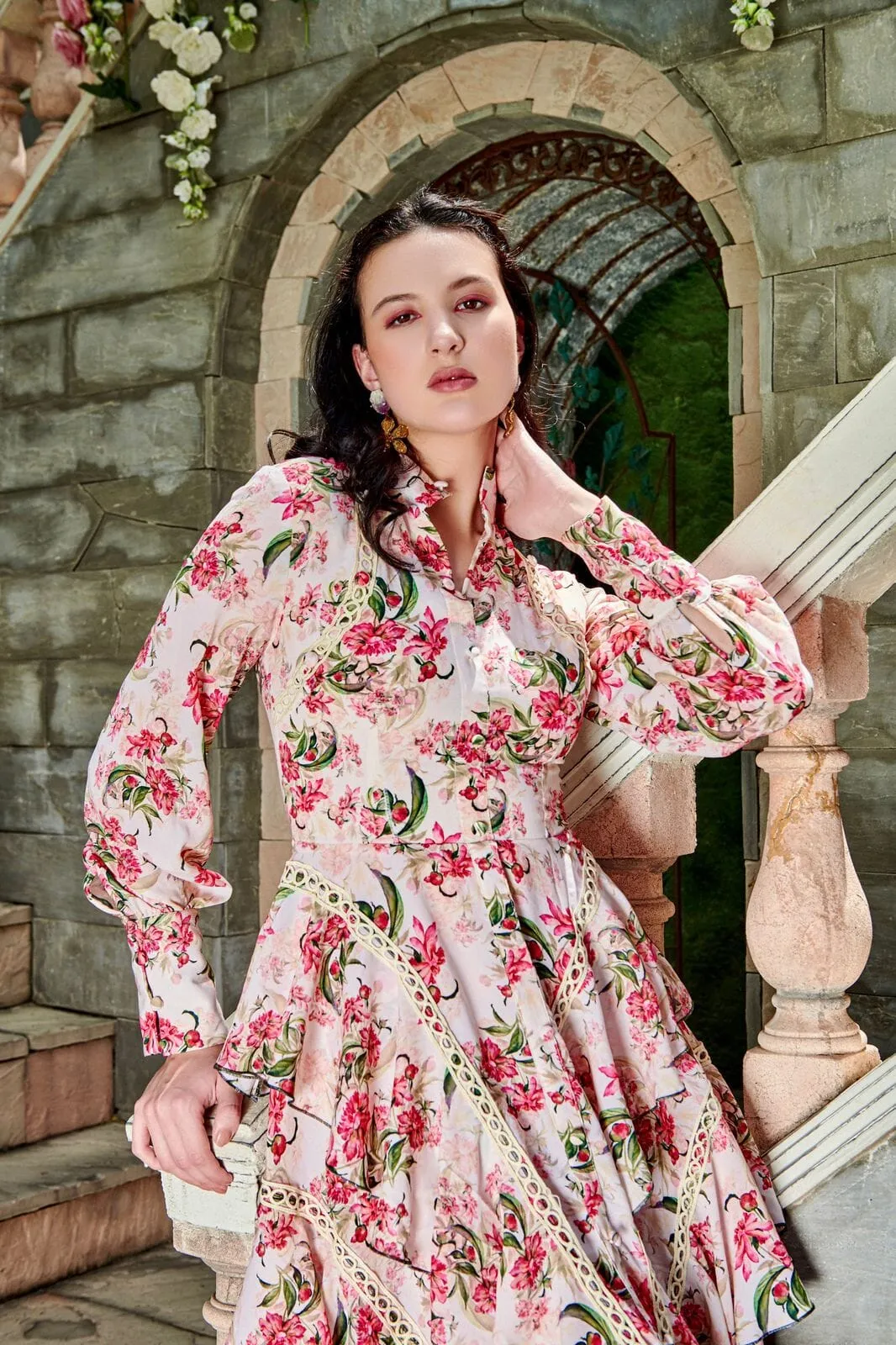 Wanderlust - floral print midi dress