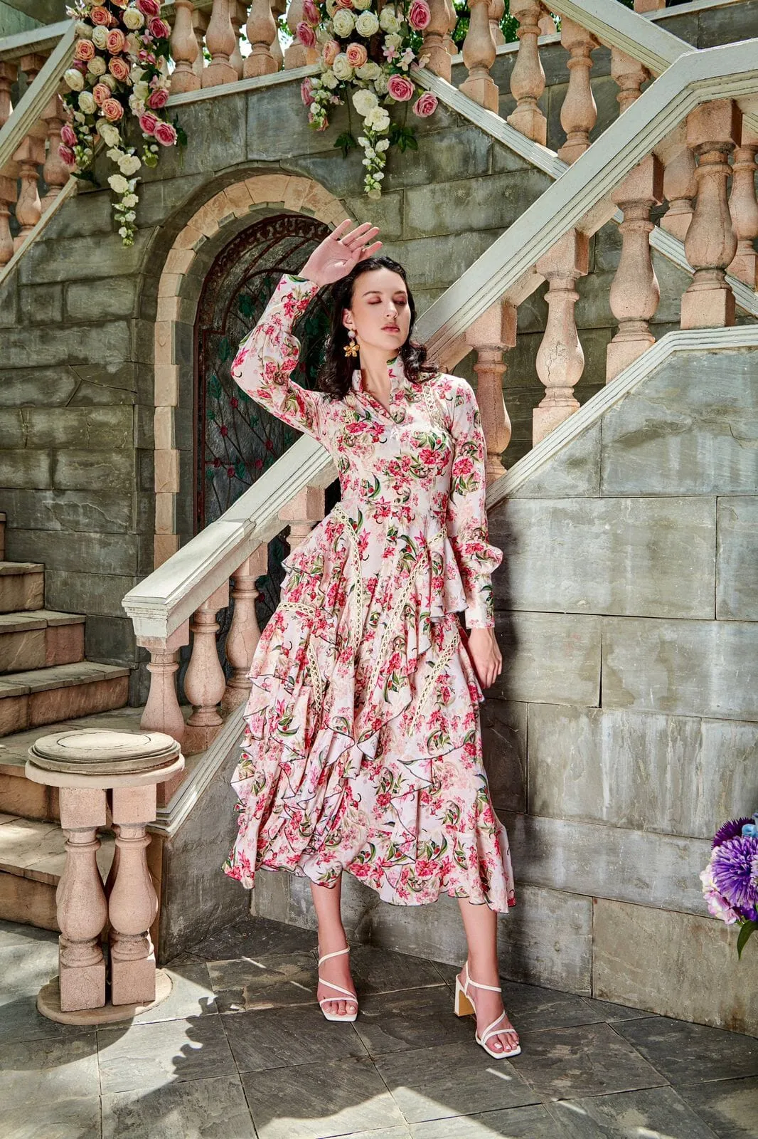 Wanderlust - floral print midi dress