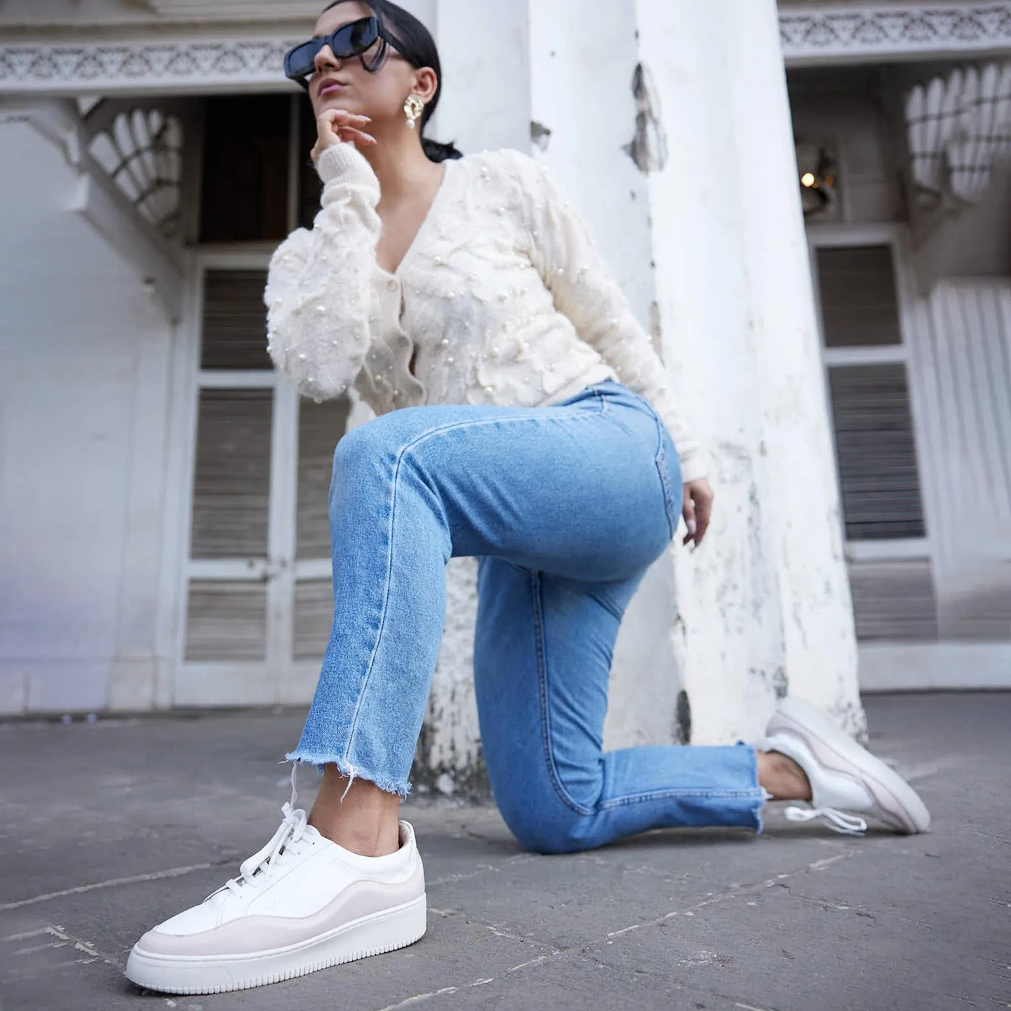Wave Lowtop Sneakers - Peach