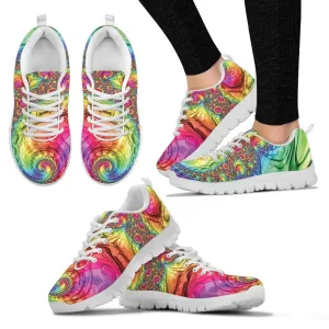 White Happy Rainbow Women's sneakers
