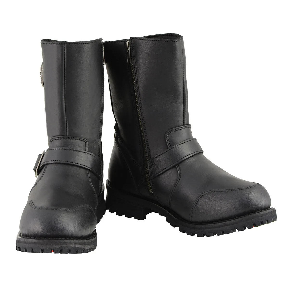 WIDE MBM9090W Men's Black 'Wide Width' Classic Engineer Boots with Abrasion Guard