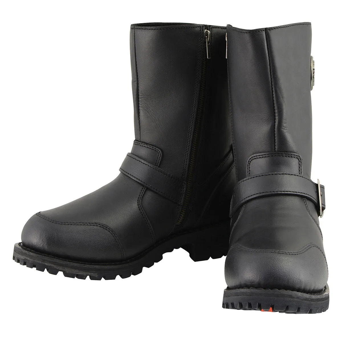 WIDE MBM9090W Men's Black 'Wide Width' Classic Engineer Boots with Abrasion Guard