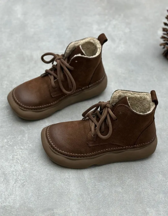 Winter Autumn Soft Soles Comfortable Wide Toe Box Retro Boots