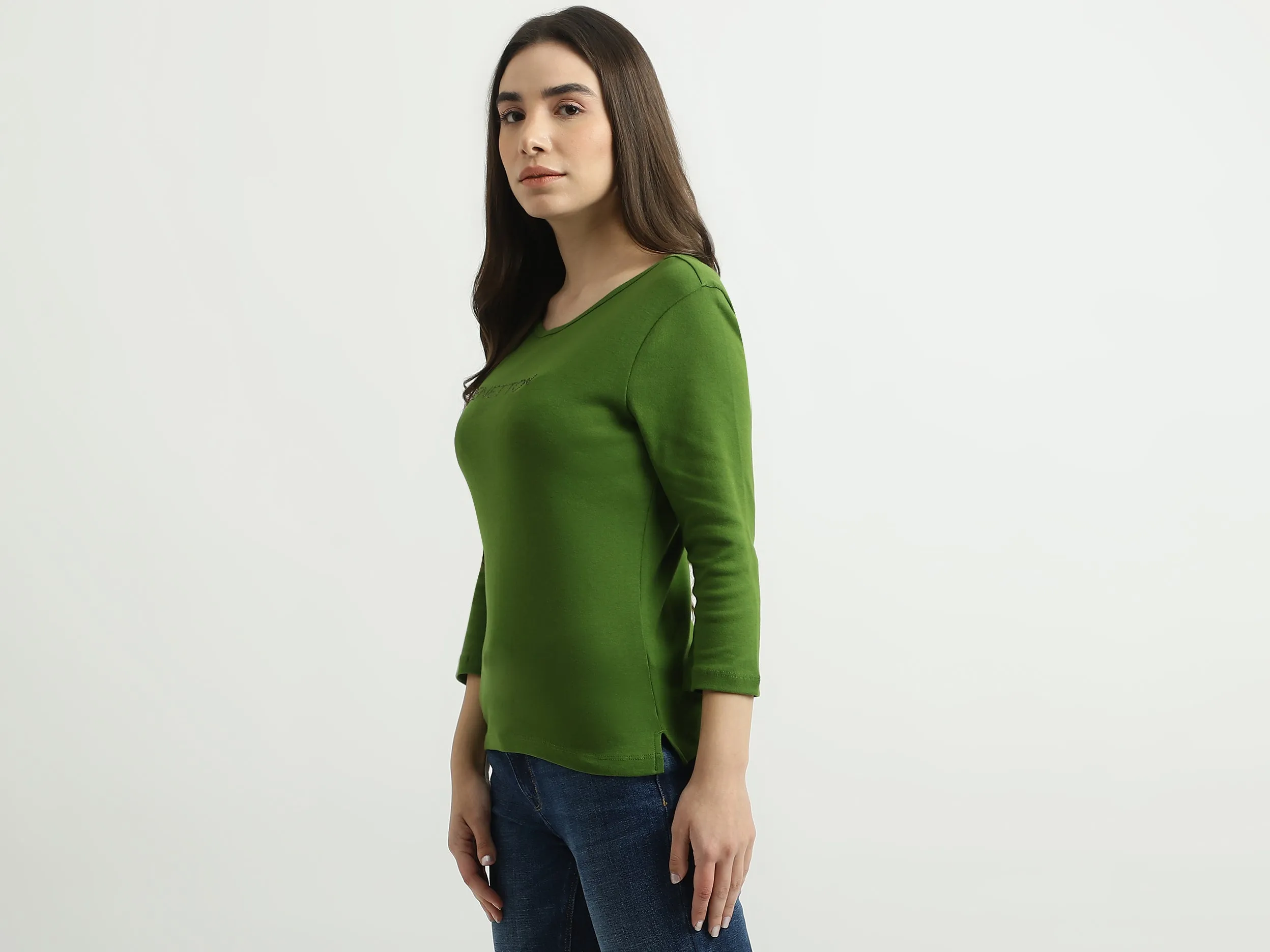 Women Embellished Round Neck Top