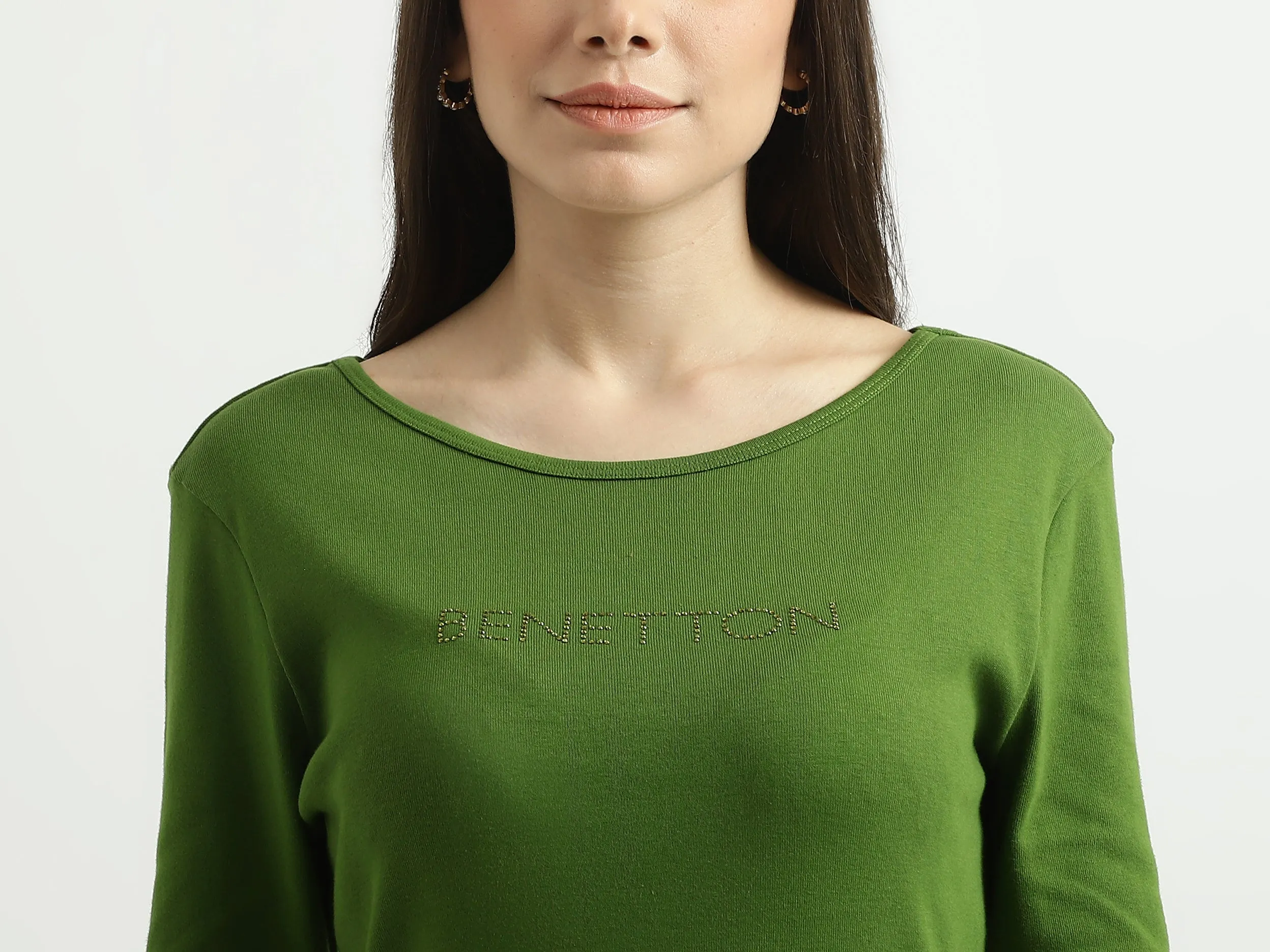 Women Embellished Round Neck Top