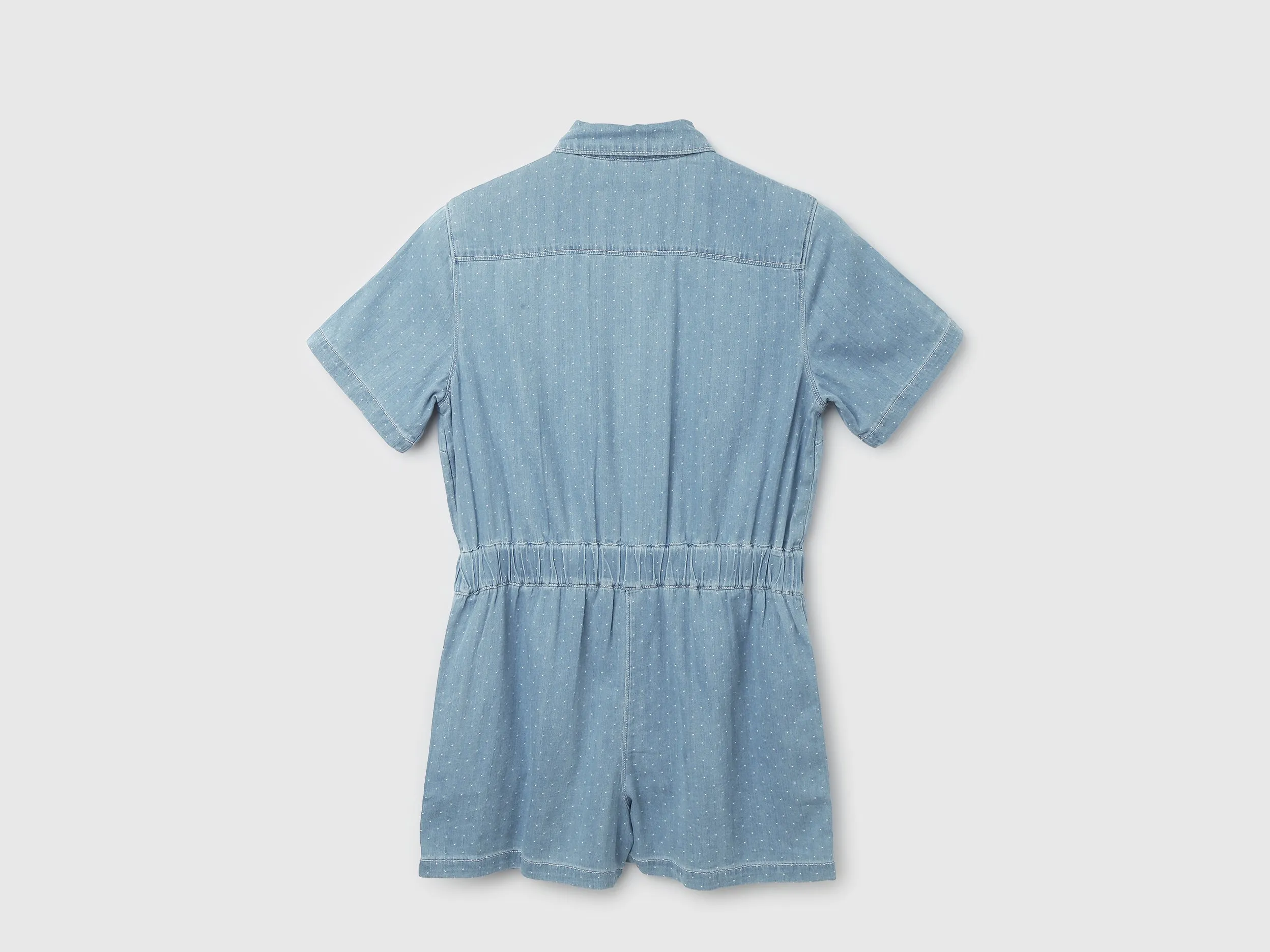 Women Printed Spread Collar Romper