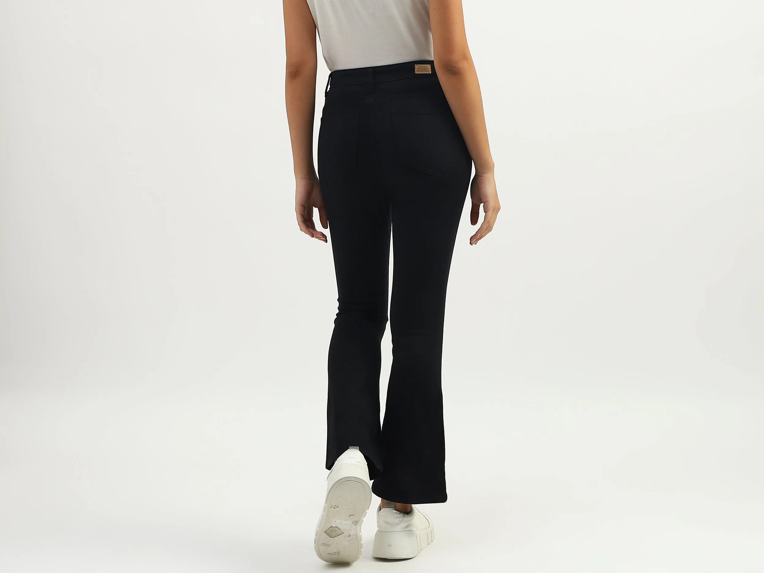 Women Solid Bootleg Jeans