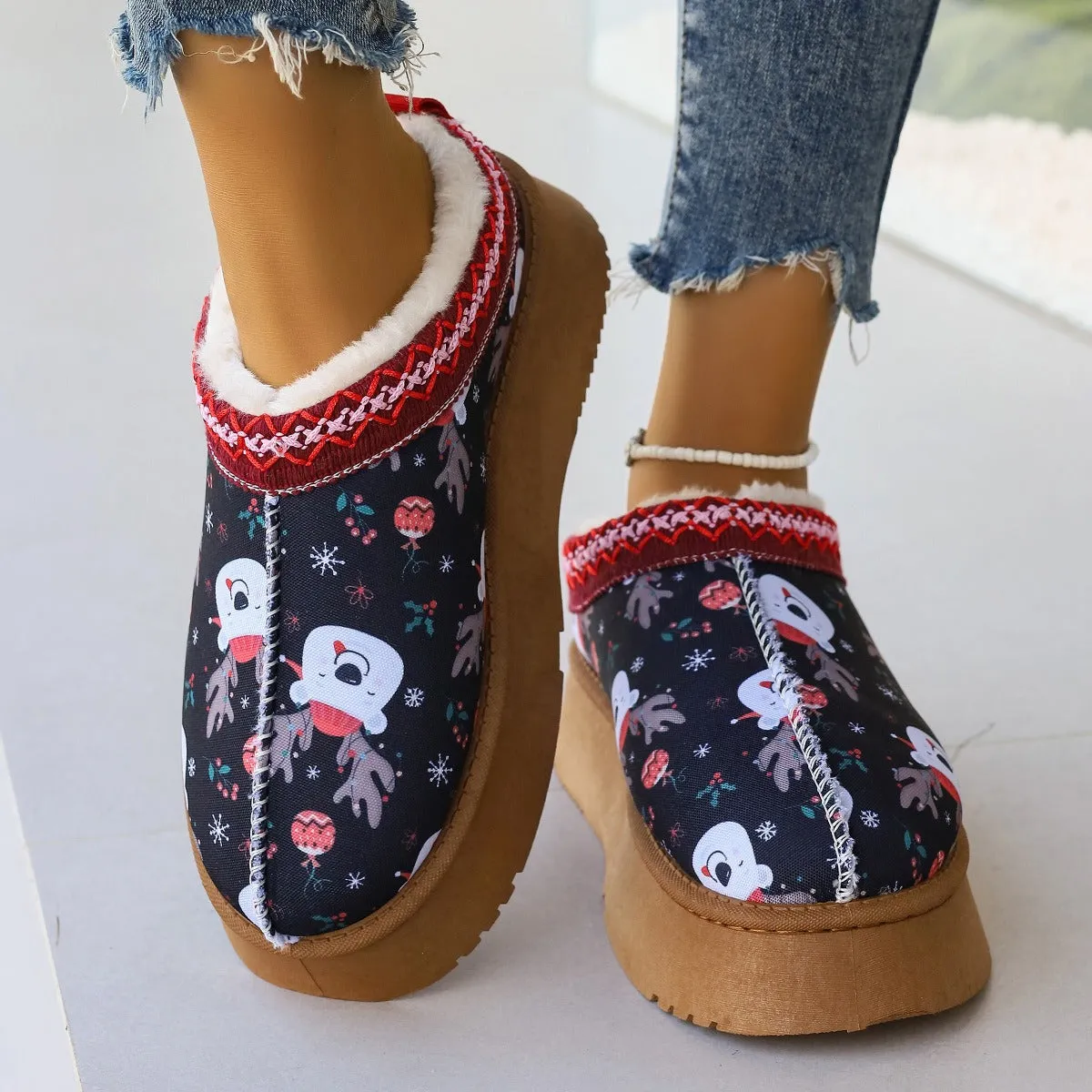 Women's Cartoon Ankle Boots Comfortable Winter Short Boots
