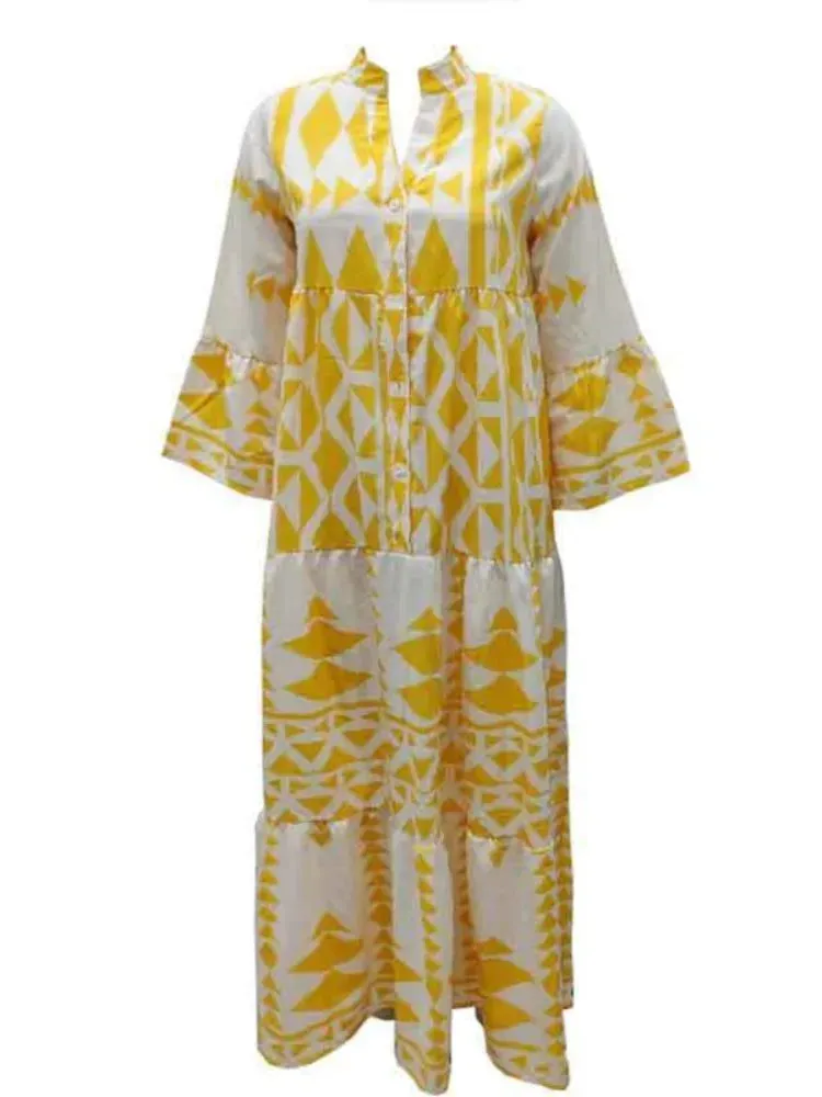 Women’s Long Sleeve Print Dress