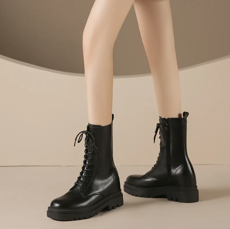 Women's Petite Inner Heel Short Boots TS140
